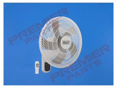 3-Speed Wall Fan with Remote Control 16&quot; 230V