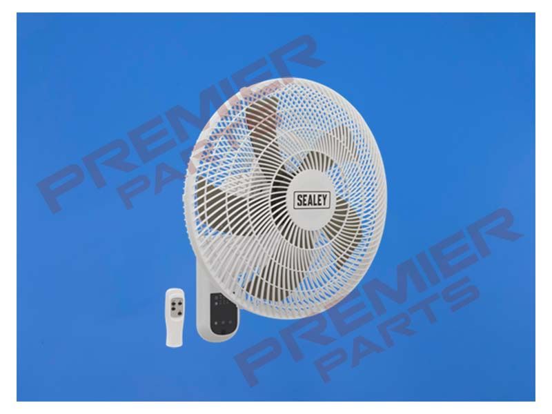 3-Speed Wall Fan with Remote Control 18&quot; 230V