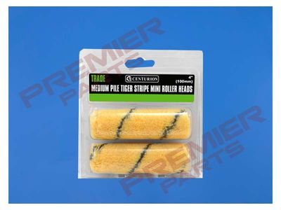 Trade Medium Pile Tiger Stripe Mini Rollers, 100mm / 4&quot; (Set of 2)