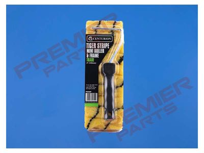 Trade Medium Tiger Stripe Mini Roller Kit, 100mm / 4&quot; (Set of 10 rollers &amp; roller frame)