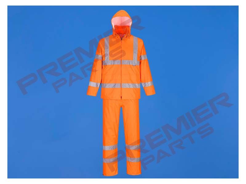H448 - Hi-Vis Packaway Rain Suit, Colour: Hi-Vis Orange, Size: Small