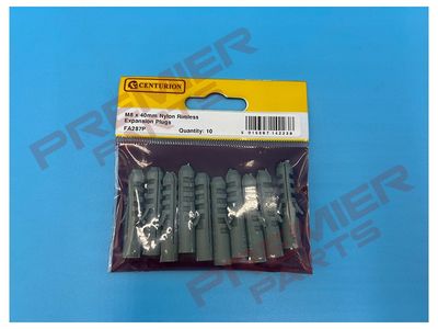 M8 x 40mm Nylon Rimless Expansion Plugs (Pack of 10)