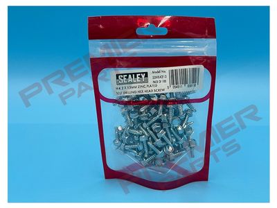 Zinc Plated Self-Drilling Hex Head Screw 4.2 x 13mm - Pack of 100
