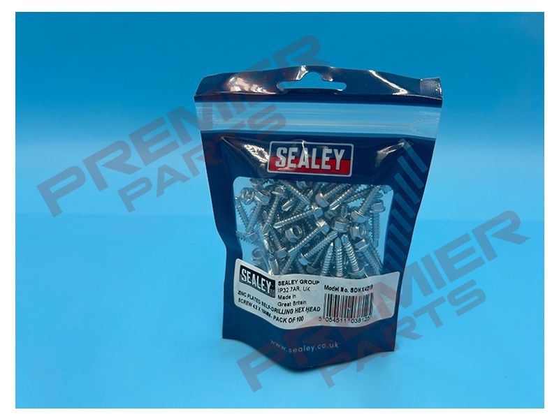 Zinc Plated Self-Drilling Hex Head Screw 4.2 x 19mm - Pack of 100