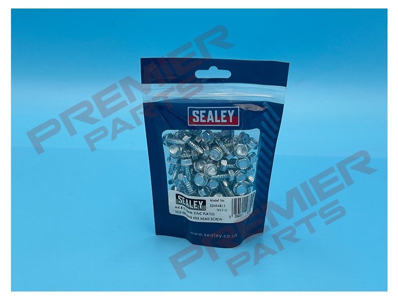 Zinc Plated Self-Drilling Hex Head Screw 4.8 x 13mm - Pack of 100