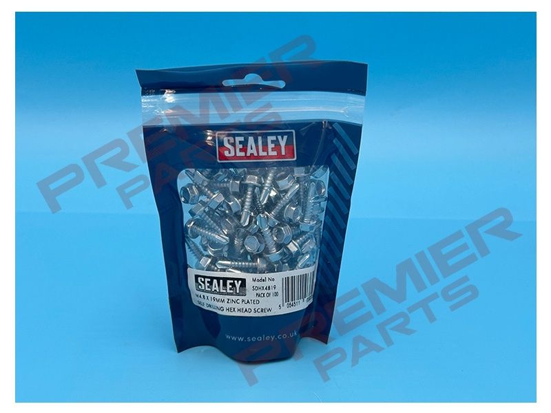 Zinc Plated Self-Drilling Hex Head Screw 4.8 x 19mm - Pack of 100