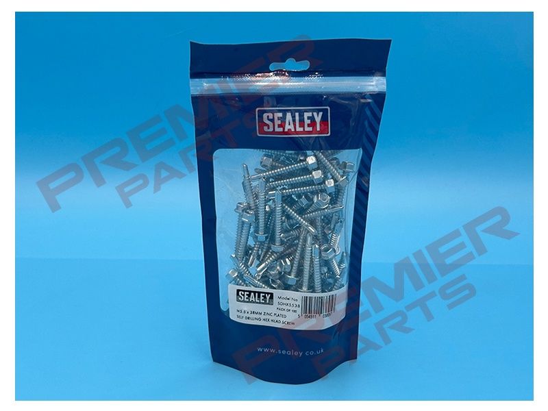 Zinc Plated Self-Drilling Hex Head Screw 5.5x38mm - Pack of 100