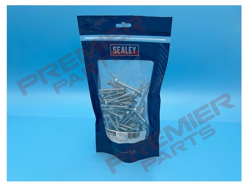 Zinc Plated Self-Drilling Hex Head Screw 5.5 x 50mm - Pack of 100 8mm Hex Head