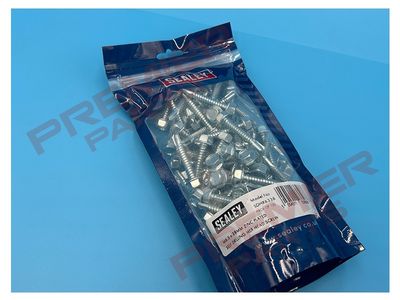 Zinc Plated Self-Drilling Hex Head Screw 6.3 x 38mm - Pack of 100 10mm Hex Head