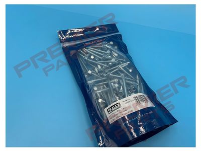 Zinc Plated Self-Drilling Hex Head Screw 6.3 x 50mm - Pack of 100 10mm Hex Head