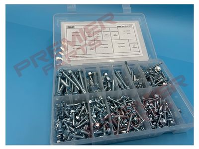 Self Drilling Screw Assortment 410pc Hex Head Zinc