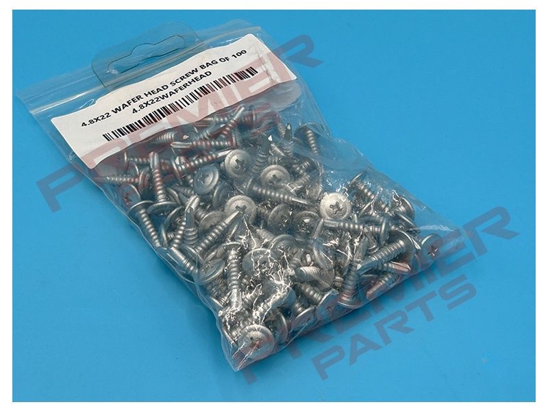 4.8X22 WAFER HEAD SCREW BAG OF 100