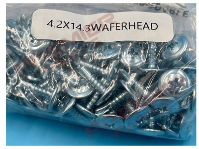 4.2 x 14.3 (No.8x9/16") Wafer Head No2. Phillips Self Drill Screws SOLD PER 100