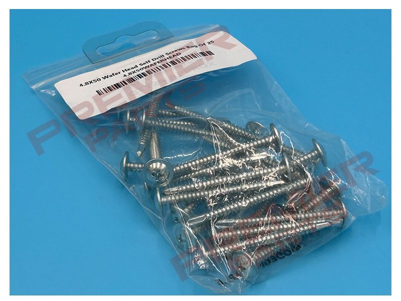 4.8X50 Wafer Head Self Drill Screws Bag Of 25