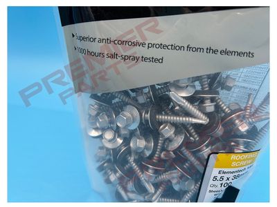 TechFast Hex Head Roofing Screw Self-Drill Light Section 5.5x38mm Pack 100