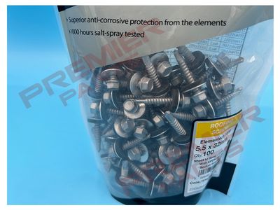 TechFast Hex Head Roofing Screw Self-Drill Light Section 5.5 x 32mm Pack 100