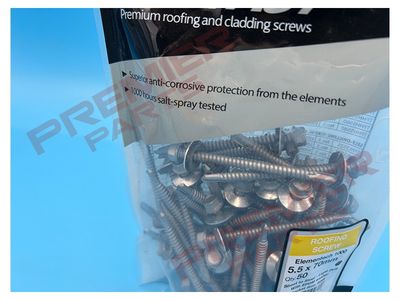 TechFast Hex Head Roofing Screw Self-Drill Light Section 5.5 x 70mm Pack 50