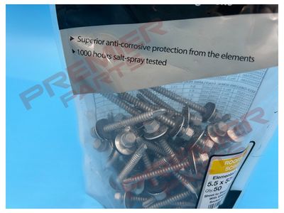 TechFast Hex Head Roofing Screw Self-Drill Light Section 5.5 x 57mm Pack 50