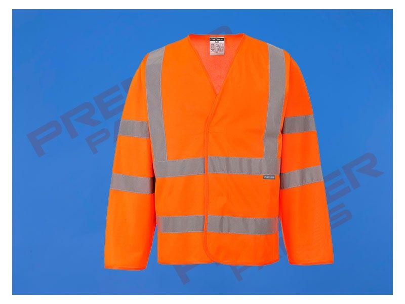 C473 - Hi-Vis Band and Brace Jacket L/S, Colour: Hi-Vis Orange, Size: S/M
