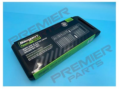 Siegen TRX-Star/Hex/Spline Bit Set 3/8&quot; &amp; 1/2&quot;Sq Drive 40pc