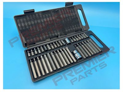 Siegen TRX-Star/Hex/Spline Bit Set 3/8" &amp; 1/2"Sq Drive 40pc