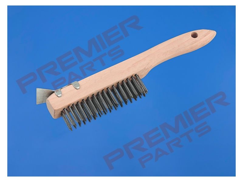Wire Brush with Steel Fill &amp; Scraper 260mm