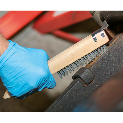 Wire Brush with Steel Fill &amp; Scraper 260mm