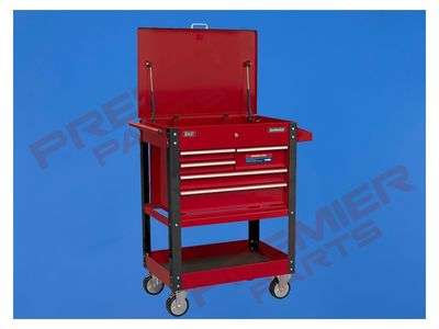 Heavy-Duty Mobile Tool &amp; Parts Trolley with 5 Drawers &amp; Lockable Top