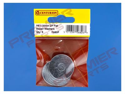 M8 x 30mm ZP Flat Repair Washers (Pack of 6)