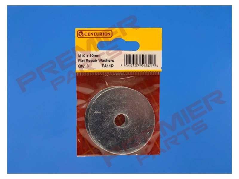 M10 x 50mm ZP Flat Repair Washers (3pk)