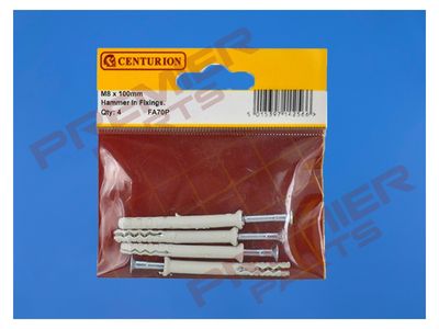 M8 x 100mm Hammer In Frame Fixings  (Pack of 4)