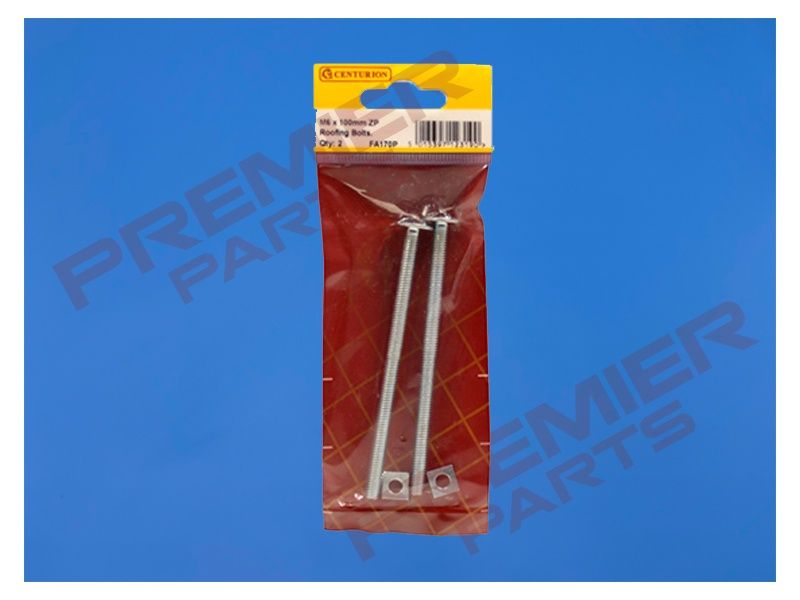 M6 x 100mm ZP Roofing Gutter Bolts  (Pack of 2)