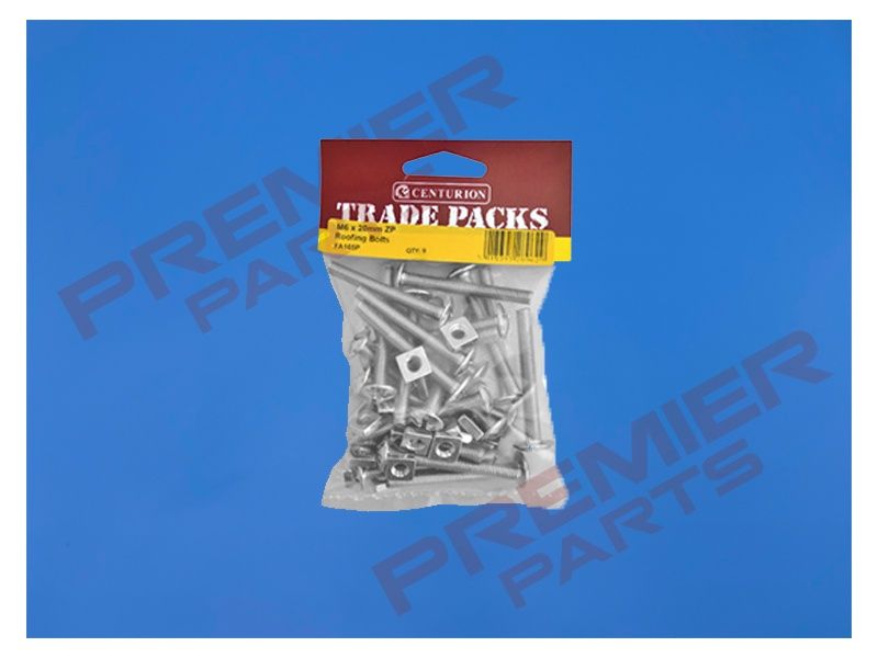 M6 x 20mm ZP Roofing Gutter Bolts (Pack of 9)