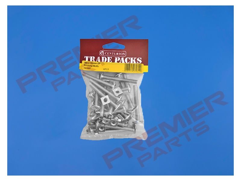 M6 x 50mm ZP Roofing Gutter Bolts  (Pack of 5)