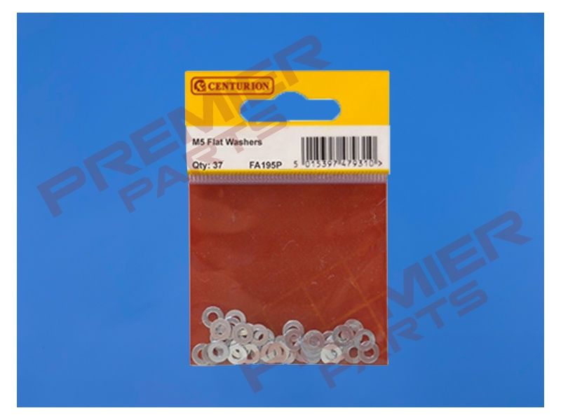 M5 ZP Flat Washers  (Pack of 37)