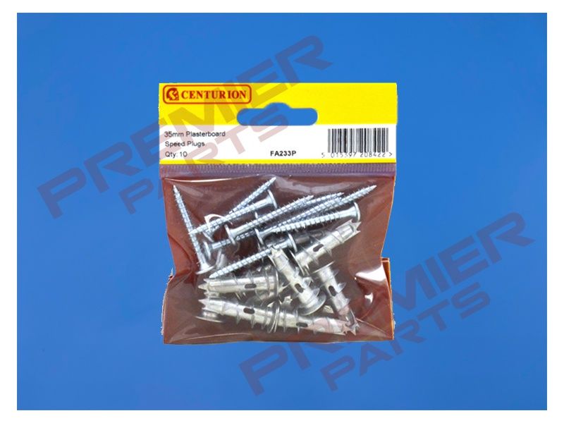 35mm Metal Plasterboard Speed Plugs (Pack of 10)