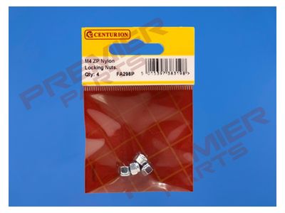 M4 ZP Nylon Locking Nuts (Pack of 4)