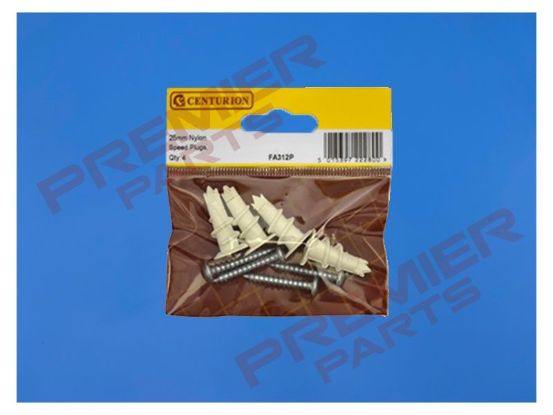 35mm Nylon Plasterboard Speed Plugs  (Pack of 4)
