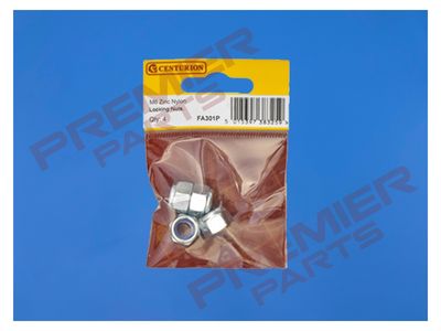 Nylon Locking Nuts, M6, Zinc Plated