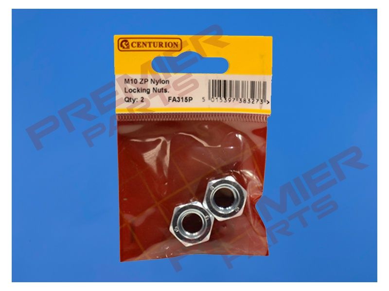 M10 ZP Nylon Locking Nuts  (Pack of 2)