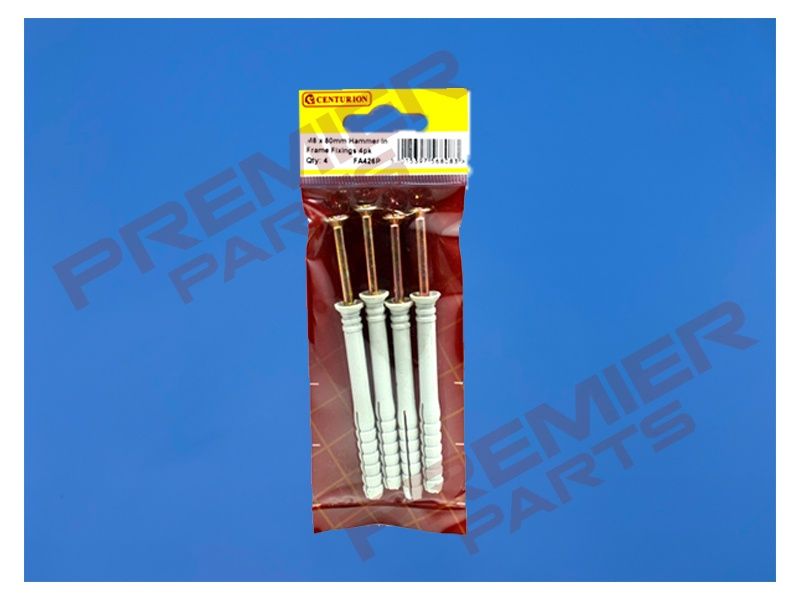 M8 x 80mm Hammer In Frame Fixings 4pk