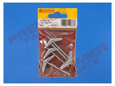 Cavity Toggle Bolts, M5 x 50mm, Zinc Plated PK 4
