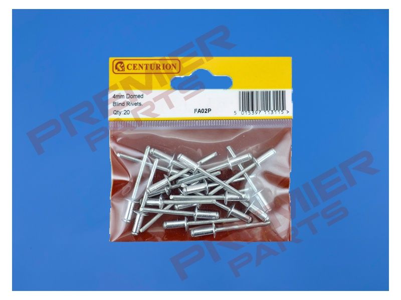 Domed Blind Rivets, 4mm x 10.3mm