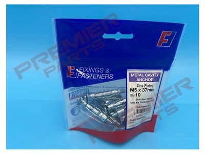 Metal Cavity Anchor M5x37 10 Per Bag (D26)