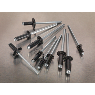 Rivet Assortment 200pc Black Anodised