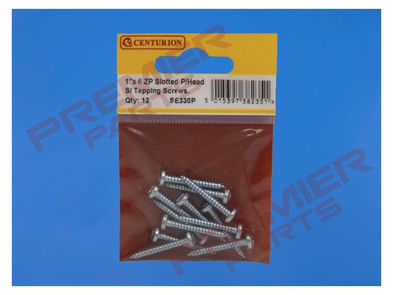 1&quot; x 6 ZP Pan Head Self Tapping Screws  (Pack of 12)