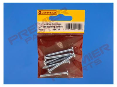 1 1/2&quot; x 8 Pozi Pan Head ZP Self Tapping Screws (pack of 7)