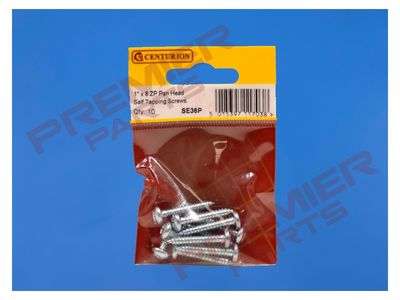 Pozi Pan Head Self Tapping Screws, 1&quot; x 8, Zinc Plated
