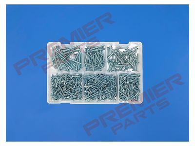 Self Tapping Screw Assortment DIN 7982 510pc Countersunk Pozi Zinc