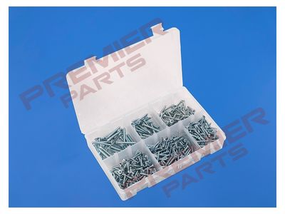 Self Tapping Screw Assortment DIN 7982 510pc Countersunk Pozi Zinc